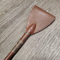Leather Wrapped Riding Crop *vgc, mnr dirt, tape residue, scuffed
