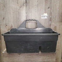 Plastic Grooming Tote Box *gc/fair, v.scraped, clean, rough edges, film, hair, older
