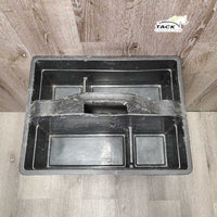 Plastic Grooming Tote Box *gc/fair, v.scraped, clean, rough edges, film, hair, older