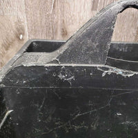 Plastic Grooming Tote Box *gc/fair, v.scraped, clean, rough edges, film, hair, older