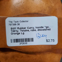 Stiff Rubber Curry, handle *gc, ?dirty, ?stains, rubs, discolored
