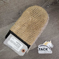 Double Sided Cactus - Loofah & Fleece Grooming Mitt *gc, v.dirty & stained, hairy, clumpy