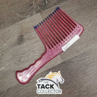 4" Wide Tooth Plastic Mane Comb, handle *xc/vgc, clean, stains