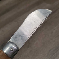 Folding Mane Thinning Comb, wood handle *vgc, mnr dirt, stiff
