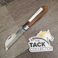 Folding Mane Thinning Comb, wood handle *vgc, mnr dirt, stiff
