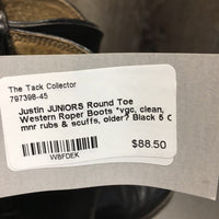 JUNIORS Round Toe Western Roper Boots *vgc, clean, mnr rubs & scuffs, older?