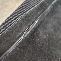 Pr Suede Half Chaps *gc, rubs, fading, loose stitching & dirt, curled/folded inner seams
