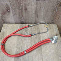 First Aid Kit: Toolbox, tray, Flashlight, 3x scissors, vet wrap, book, stethoscope, thermometer *like new, flashlight doesnt work?
