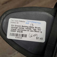 Bathing Body Brush, sponge center, handle *vgc, mnr stains, scratches & rubs
