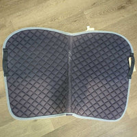 Quilt Jumper Saddle Pad, piping *gc, hairy, stains, v.faded, clean, puckers, discolored
