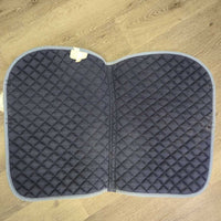 Quilt Jumper Saddle Pad, piping *gc, hairy, stains, v.faded, clean, puckers, discolored
