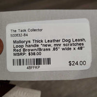 Thick Leather Dog Leash, Loop handle *new, mnr scratches
