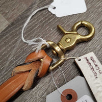 Narrow v.Thick Leather Dog Leash, loop handle *new
