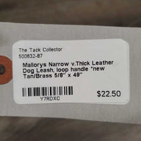 Narrow v.Thick Leather Dog Leash, loop handle *new
