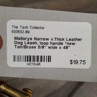 Narrow v.Thick Leather Dog Leash, loop handle *new
