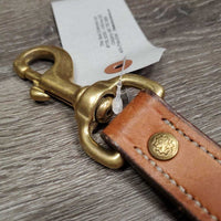 Thick Leather Dog Leash, Loop handle *new, mnr scratches & stain
