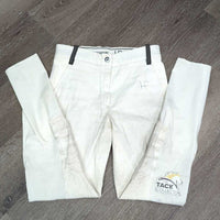 Full Seat Sticky Breeches *vgc/gc, seam puckers, stains, rubs, split elastic belt loop trim
