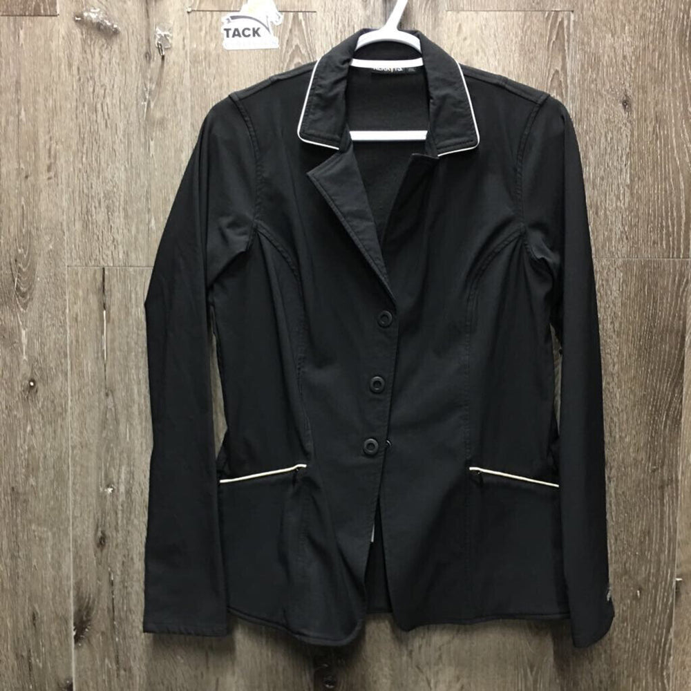 Technical Show Jacket, zipper, snaps *vgc, clean, seam puckers, lining rubs & pills