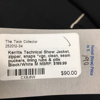 Technical Show Jacket, zipper, snaps *vgc, clean, seam puckers, lining rubs & pills