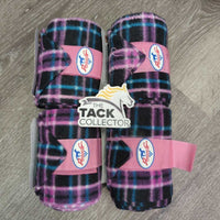 4 Fleece Polo Wraps *vgc, clean, mnr threads, gunk, rubs & hair

