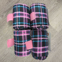 4 Fleece Polo Wraps *vgc, clean, mnr threads, gunk, rubs & hair
