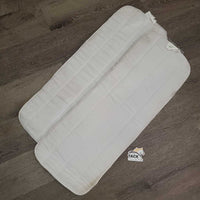 Pr Fleece No Bow Wraps *gc, dingy, stains, puckers/creased, undone edge
