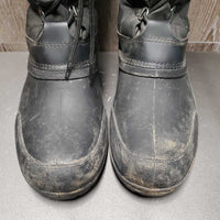 Tall Winter Riding Boots, laces, Zips *vgc, mnr dirt, residue & hair