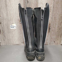 Tall Winter Riding Boots, laces, Zips *vgc, mnr dirt, residue & hair
