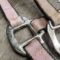 Nylon Halter *fair, v.faded, cuts, stained, oxidization, rust, frays, undone stitching
