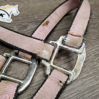 Nylon Halter *fair, v.faded, cuts, stained, oxidization, rust, frays, undone stitching
