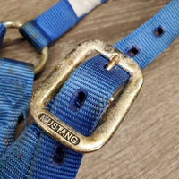 Stiff Nylon Halter *gc/fair, v.stiff, oxidization, stains, rubs, rust, frays
