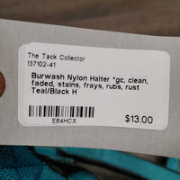 Nylon Halter *gc, clean, faded, stains, frays, rubs, rust

