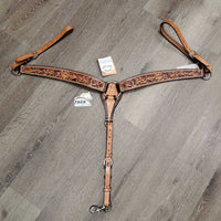 Tooled Leather Breastcollar, Tag *new
