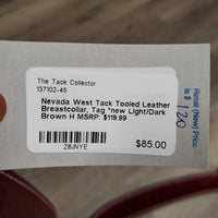 Tooled Leather Breastcollar, Tag *new
