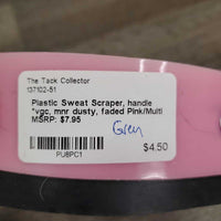 Plastic Sweat Scraper, handle *vgc, mnr dusty, faded
