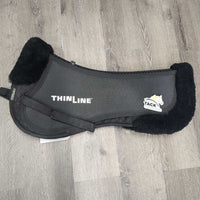 Shimmable Sheepskin Half Pad, mesh spine, rolled edge *xc/vgc, mnr hair, rubs, dust

