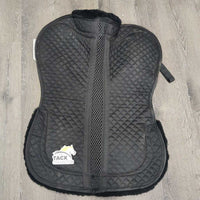 Shimmable Sheepskin Half Pad, mesh spine, rolled edge *xc/vgc, mnr hair, rubs, dust