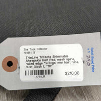 Shimmable Sheepskin Half Pad, mesh spine, rolled edge *xc/vgc, mnr hair, rubs, dust