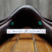 17.5" *W 5.75" Amerigo C Close Contact, Yellow Amerigo Cover, Wool Flocking, Med Front & Hind Blocks, Flaps: 14"L x 13.5"W Serial #: 17-1/2 L1920103 C2 +1/2
