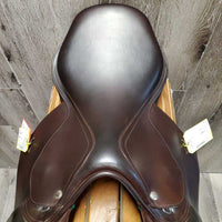 17.5" *W 5.75" Amerigo C Close Contact, Yellow Amerigo Cover, Wool Flocking, Med Front & Hind Blocks, Flaps: 14"L x 13.5"W Serial #: 17-1/2 L1920103 C2 +1/2
