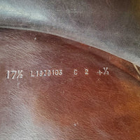 17.5" *W 5.75" Amerigo C Close Contact, Yellow Amerigo Cover, Wool Flocking, Med Front & Hind Blocks, Flaps: 14"L x 13.5"W Serial #: 17-1/2 L1920103 C2 +1/2