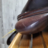 17.5" *W 5.75" Amerigo C Close Contact, Yellow Amerigo Cover, Wool Flocking, Med Front & Hind Blocks, Flaps: 14"L x 13.5"W Serial #: 17-1/2 L1920103 C2 +1/2
