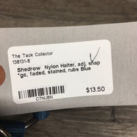 Nylon Halter, adj, snap *gc, faded, stained, rubs
