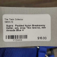 Padded Nylon Breakaway Halter, adj, snap *like new/xc, mnr threads
