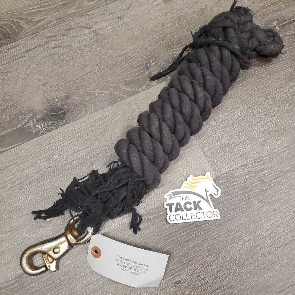 Cotton Lead Rope, Bull Snap *fair/gc, v.weak snap loop, rusty, faded, snags, rubs, residue