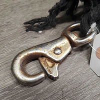Cotton Lead Rope, Bull Snap *fair/gc, v.weak snap loop, rusty, faded, snags, rubs, residue