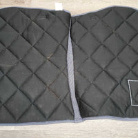 Thick Quilt Jumper Pad, 2x piping *vgc, clean, mnr stains, hair, rubs, puckers
