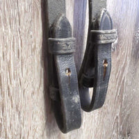 Monocrown Bridle, Bling, Flash, Plain Notched Reins *gc, residue, creases, rubs, scrapes, missing keeper
