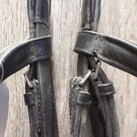 Monocrown Bridle, Bling, Flash, Plain Notched Reins *gc, residue, creases, rubs, scrapes, missing keeper
