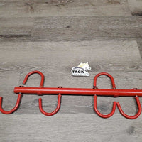 4 Hook Stall Mount Metal Bridle - Tack hook *gc, missing 1 cap, scratches, scrapes, rubs, mnr peeled spots